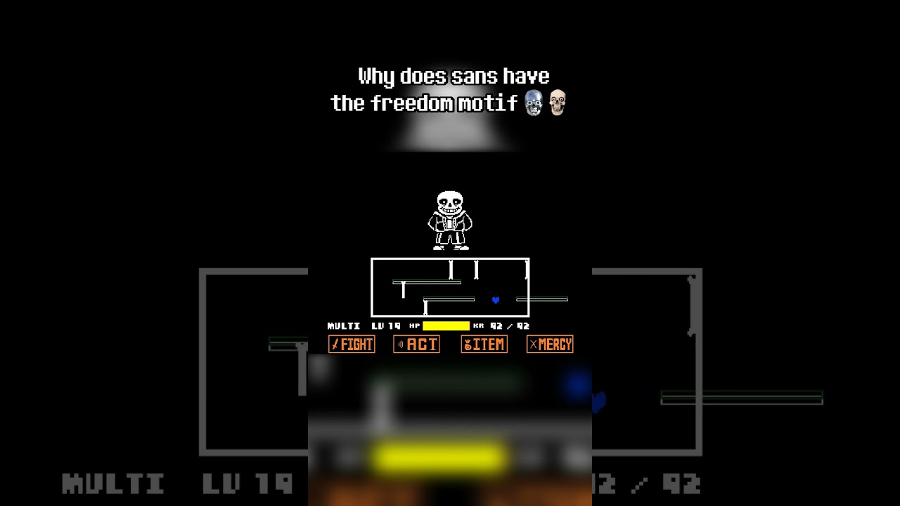 Why does Sans have the freedom motif in Undertale 💀