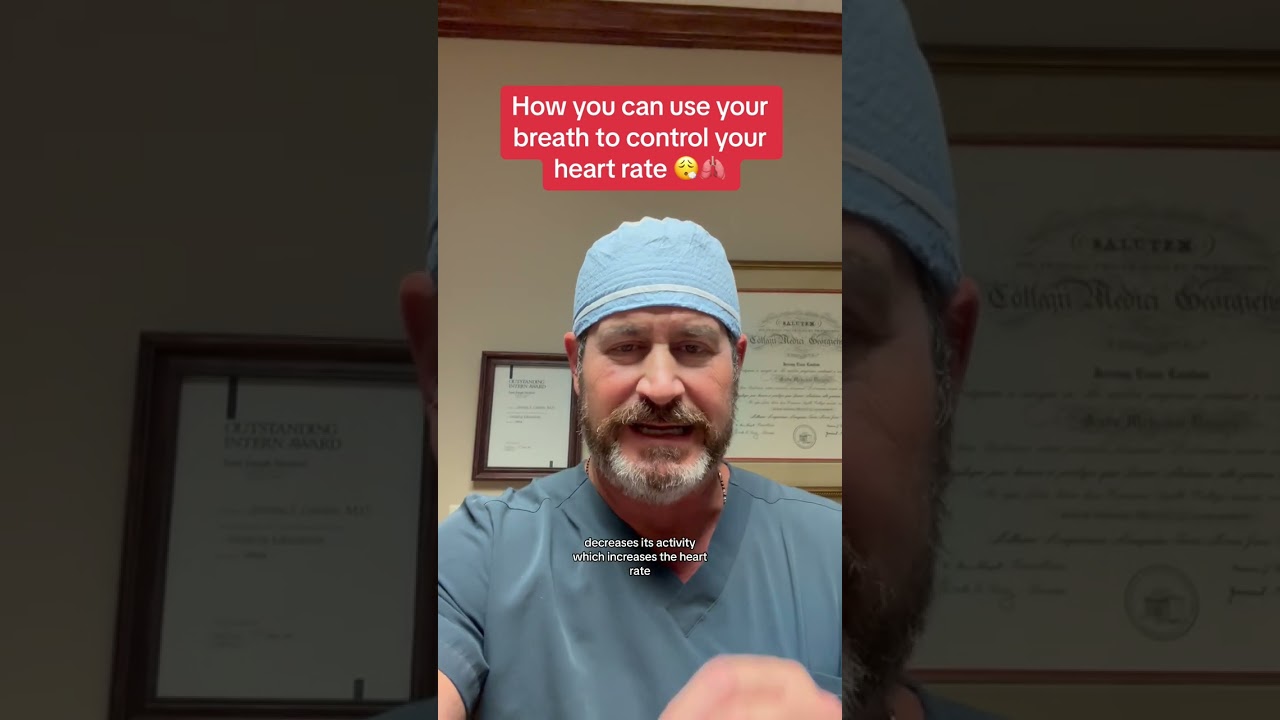 Control your heart rate with breathing #doctor #surgeon #hearthealth #calming #anxiety  #heart #fypツ