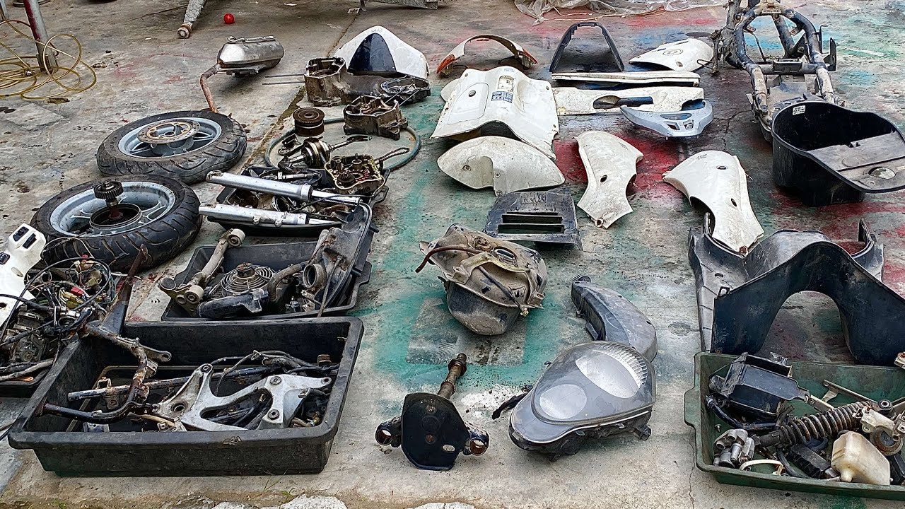 Full restoration of honda motorcycle @ 150i | Restore and repair old honda @ 150i cars