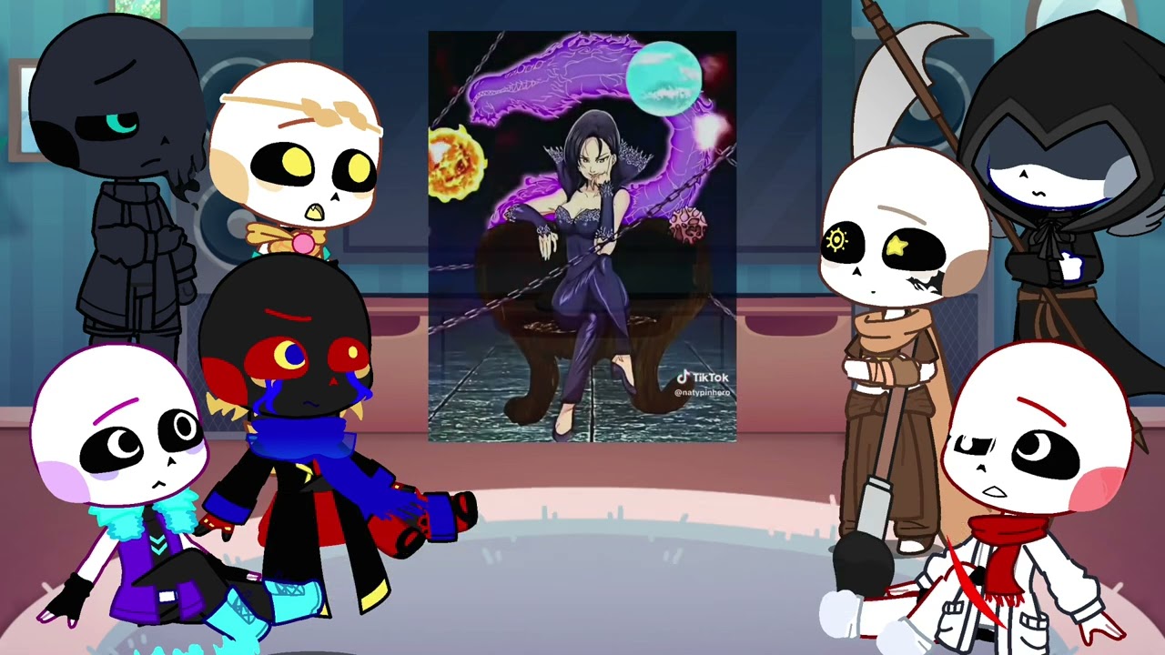Sans aus react to Merlin | Meliodas | Seven deadly sins | y/n | Gacha life 2
