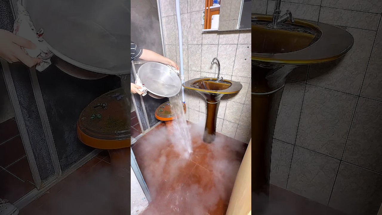 Why do wash the bathroom with hot water? .