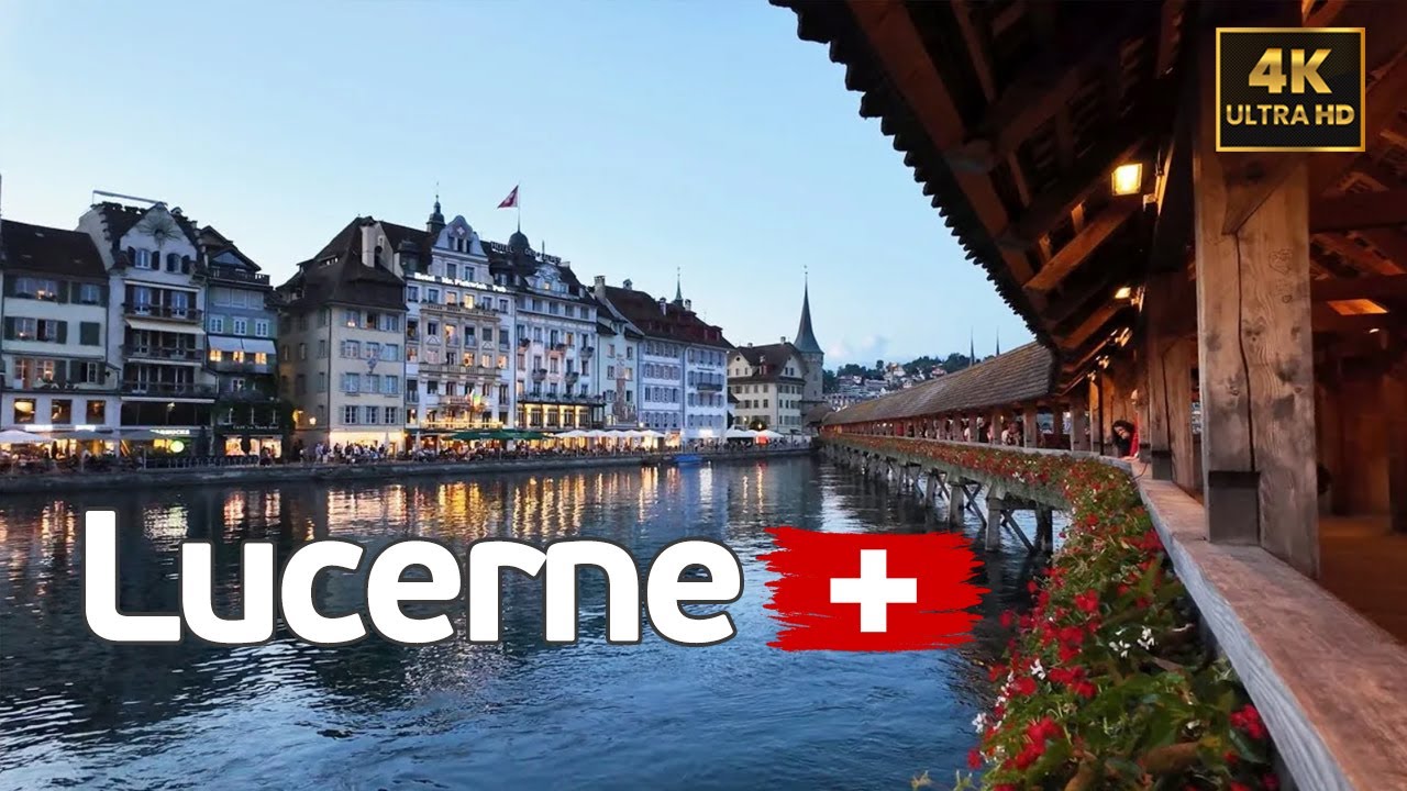 🇨🇭 Lucerne Walking Tour on a Rainy Day - The World's Best City To Live In 🇨🇭