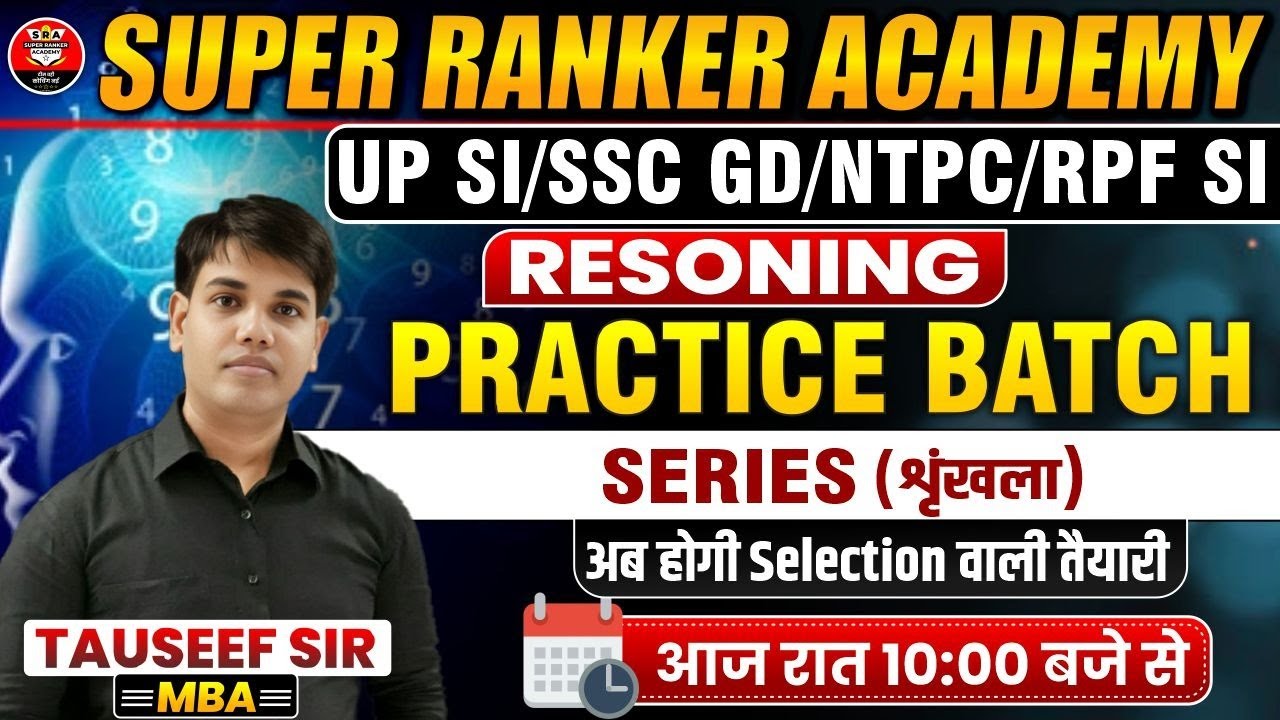 SSC GD New Practice Batch // Reasoning // UPSI// SSC// REasoning By Tauseef Sir