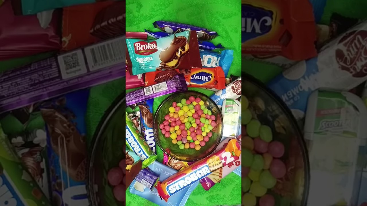 🌈 ASMR Colorful Candy Feast | Crunchy Sweet Sounds 🍭 #packopenning #relaxsound#ASMR