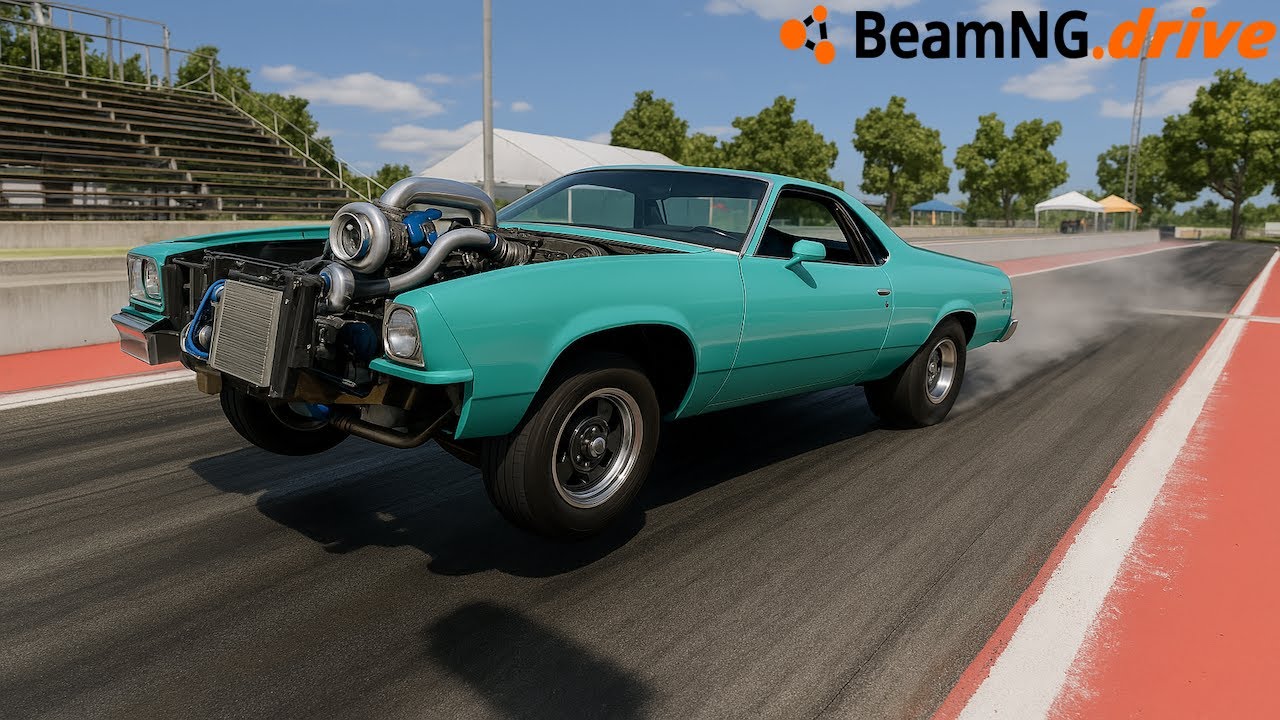 1600HP JUNK EL CAMINO DRAG CARS! WITH ALOT OF NITROUS! - BeamNG.drive MP