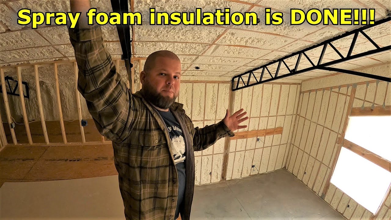 Spray foam insulation is DONE! What a difference!!!! #466