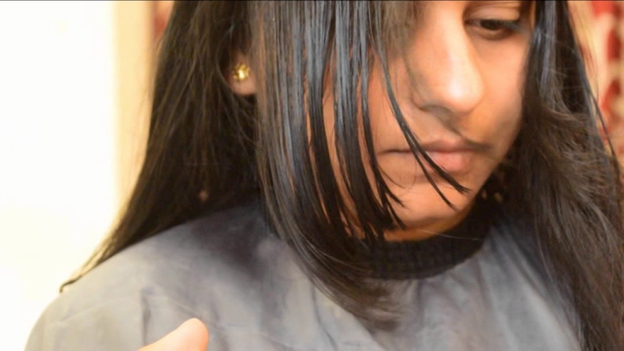Combination with layer hair cut for girls