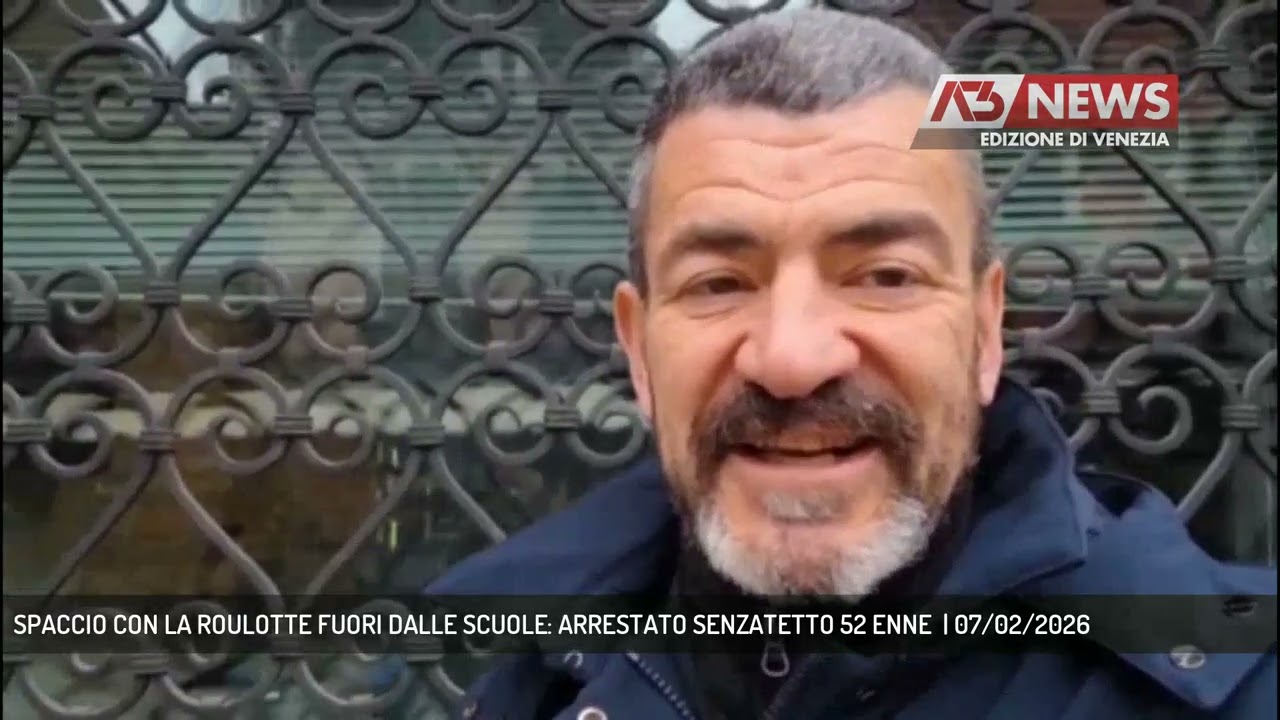 SPACCIO CON LA ROULOTTE FUORI DALLE SCUOLE: ARRESTATO SENZATETTO 52 ENNE  | 07/02/2026