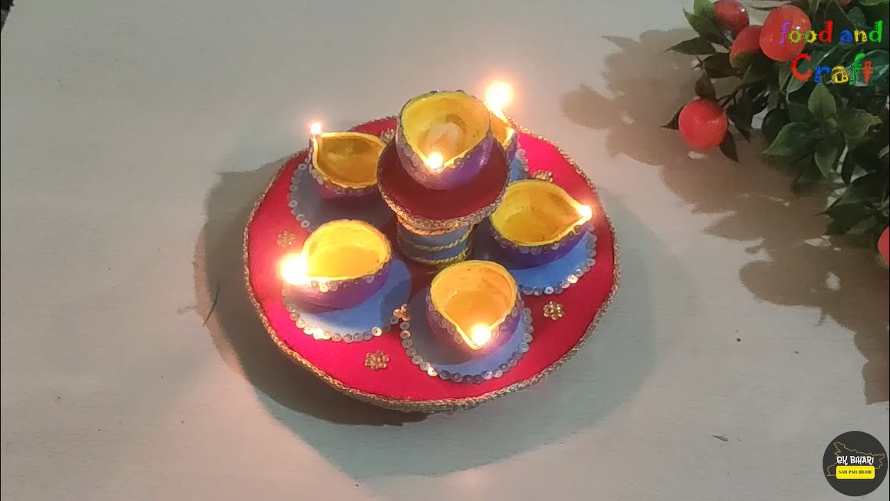 Diya stand from waste materials | Best out of waste | DIY