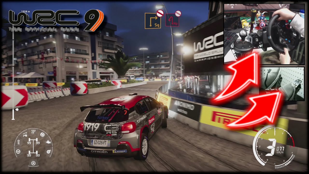 WRC 9 Citroën C3 R5 Night Marmaris SSS Wet and Dry / Logitech G29 Replay
