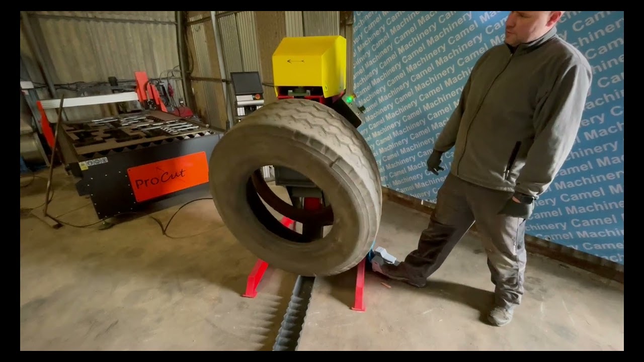 Truck tyre side wall cutting machine by CAMEL MACHINERY