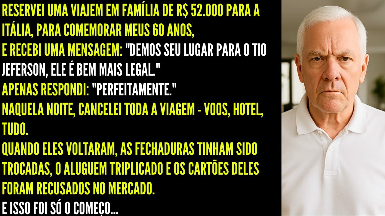 Na viajem de férias recebi uma mensagem: 