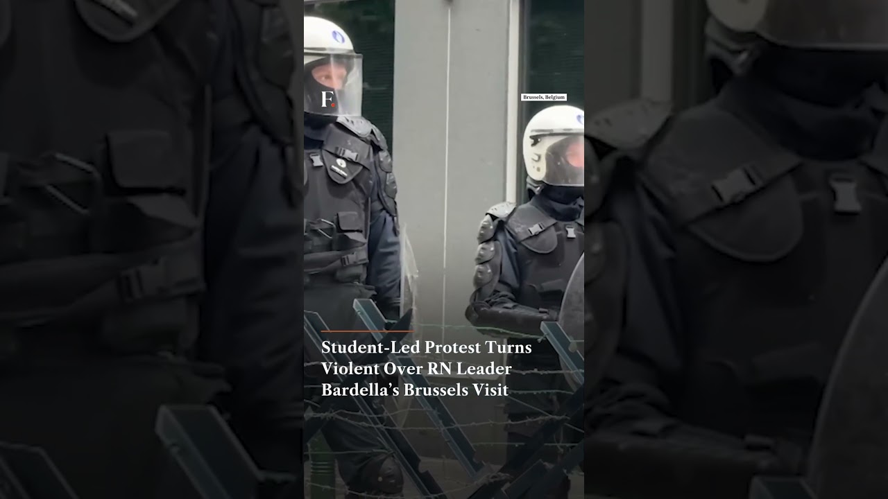 Student-Led Protest Turns Violent Over RN Leader Bardella&rsquo;s Brussels Visit | N18G