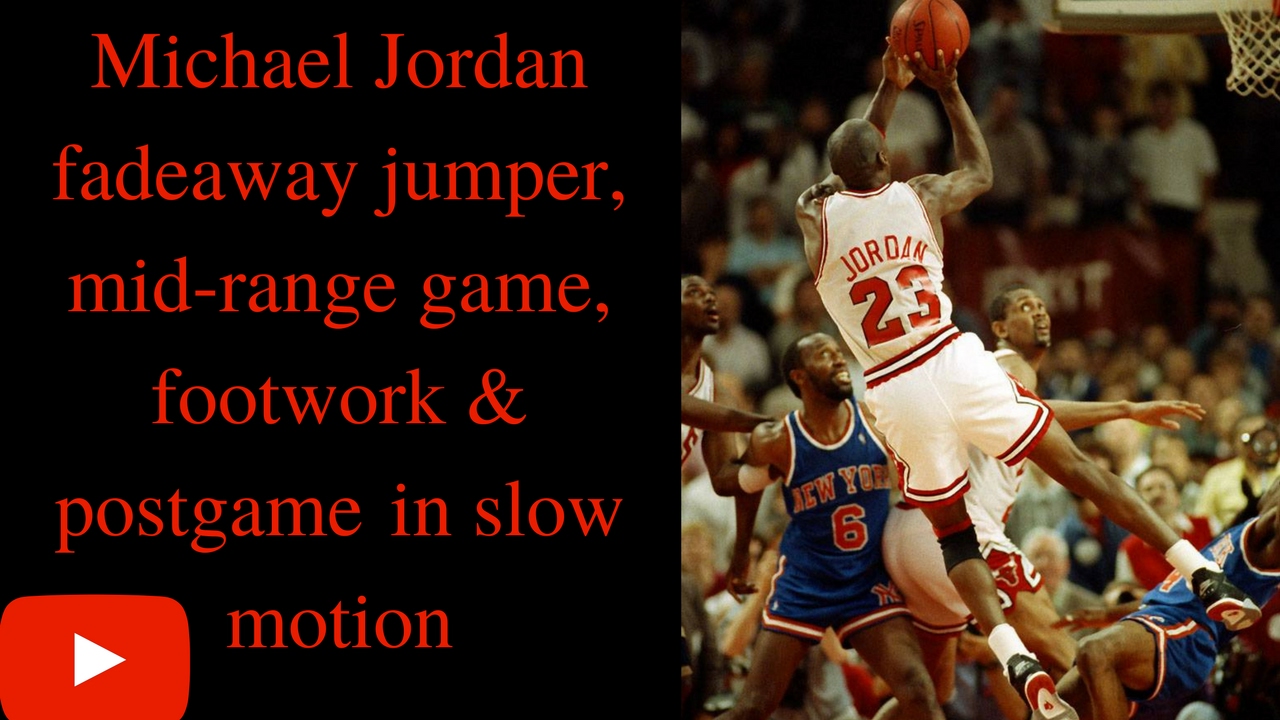Michael Jordan Fadeaway, Midrange, Footwork & Postgame in Slow Motion.
