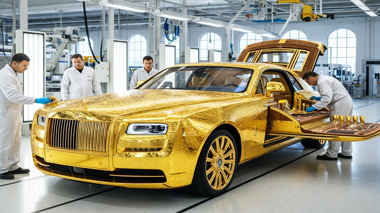 The $28 million Rolls-Royce... Recreated in 24k gold and Azure Blue