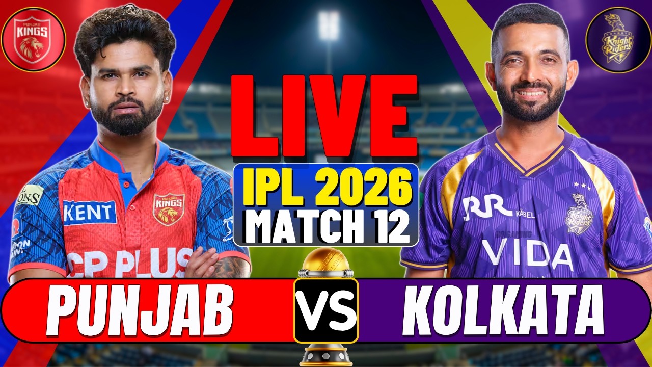 🔴KKR vs PBKS Live Match Today | IPL 2026 | Kolkata vs Punjab Live Score