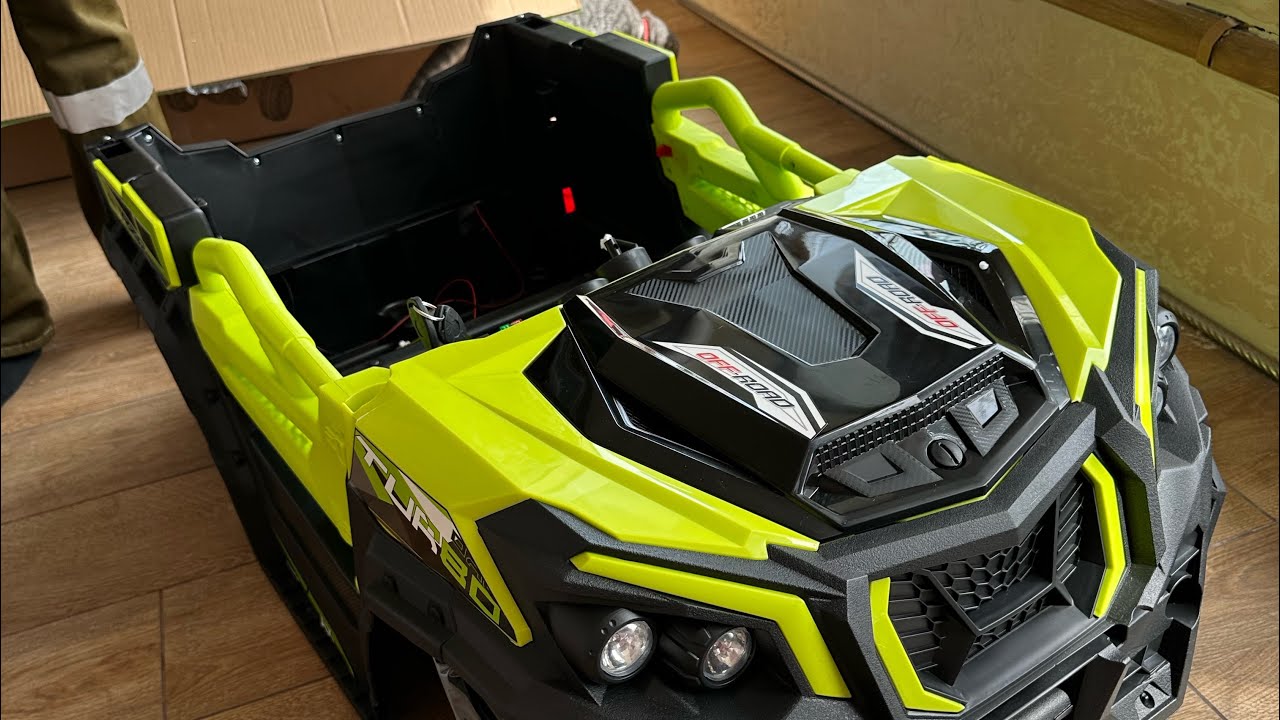 Сборка и обзор на электромобиль Багги (полный привод, EVA, 12V) - HC-301B-4WD-GREEN