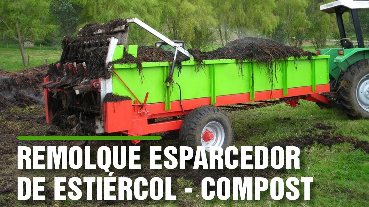 REMOLQUE ESPARCIDOR | ESTIÉRCOL SÓLIDO | ESPARCIDOR DE COMPOSTAJE  | Maquinaria Agrícola | Gallinaza