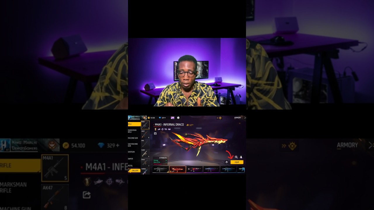 How to Equip Gun in Free Fire