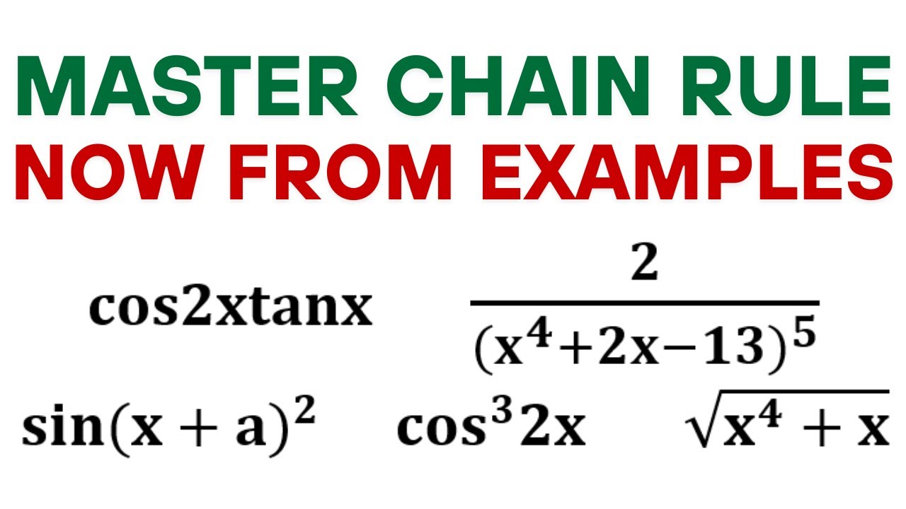 Chain Rule Derivative Problems Made Easy – Just Examples