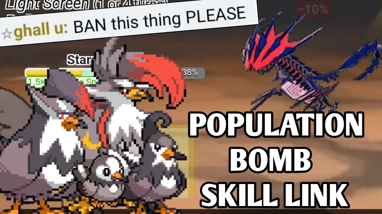 SKILL LINK + POPULATION BOMB MEGA STARAPTOR IS BUSTED IN STABMONS MIX AND MEGA