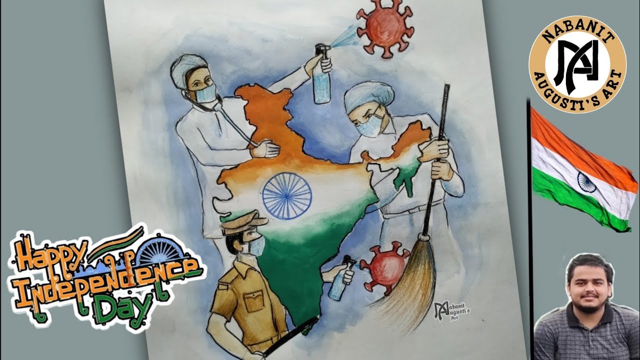In this independence day let's thanks them. Salute them through my painting. Happy Independence Day