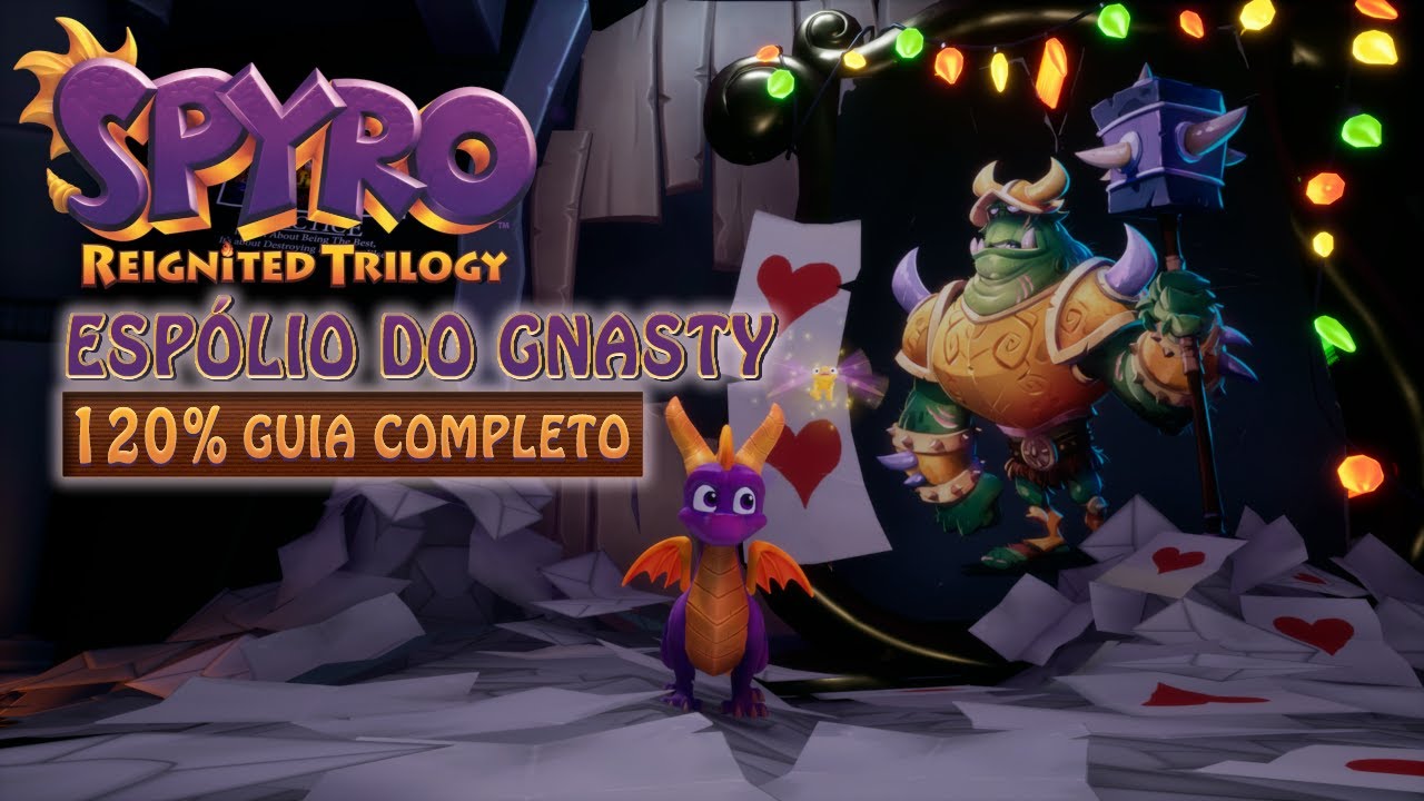 Spyro The Dragon 120% - ESPÓLIO DO GNASTY (GNASTY LOOT) Todos os Diamantes