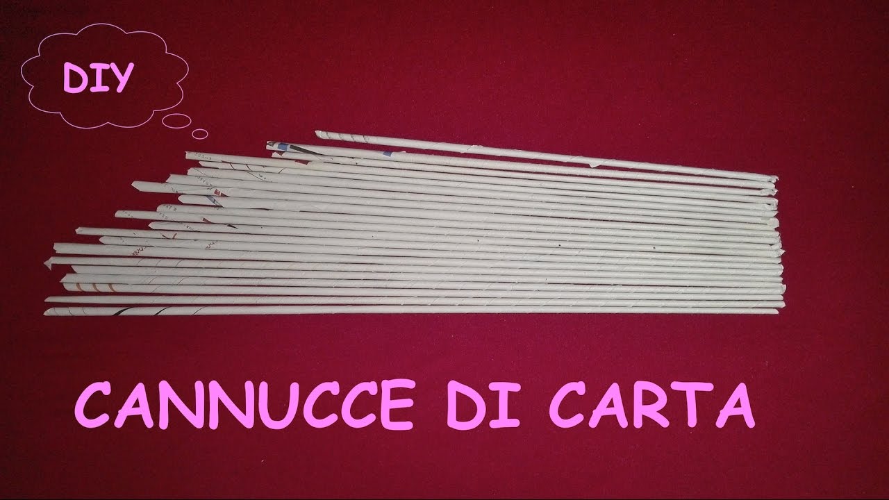 Come fare le cannucce di carta
