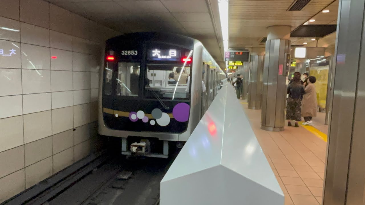 谷町線で30000A系が営業運転開始！32653Fで谷町六丁目から谷町四丁目の1駅間の車内の様子を観察！