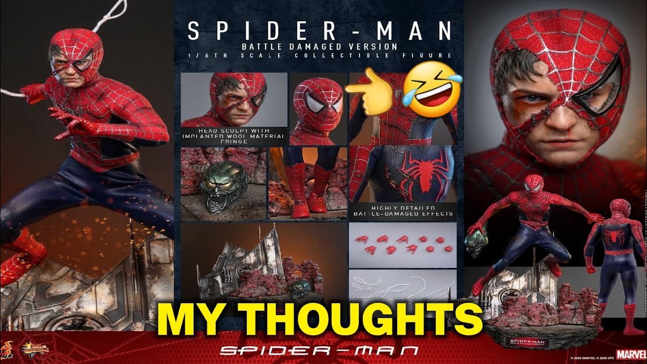 Фигурка Человека-паука Hot Toys, поврежденная в бою. Мои мысли.