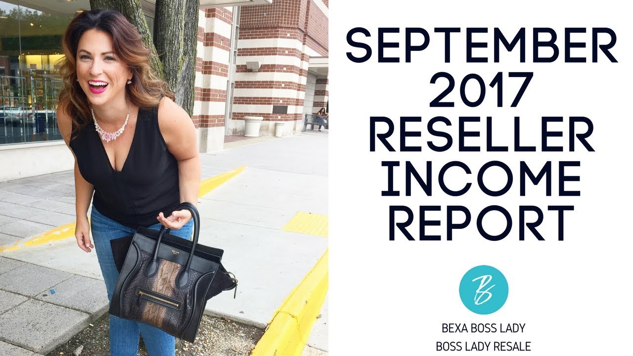 Отчет о доходах реселлеров Boss Lady Resale за сентябрь 2017 г.