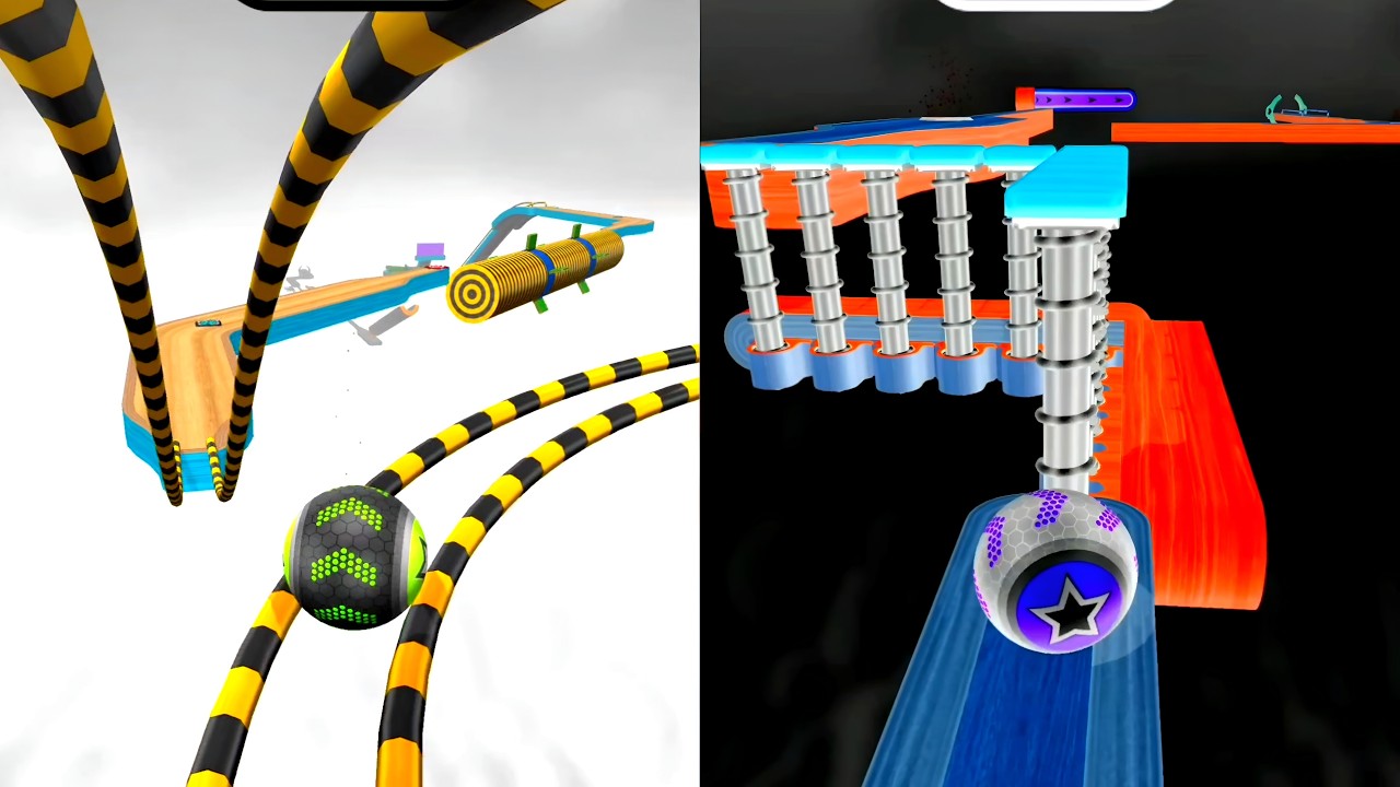 Reverse Night vs Normal Going Balls &ndash; INSANE Mobile Speedrun Test! Android/iOS #gaming