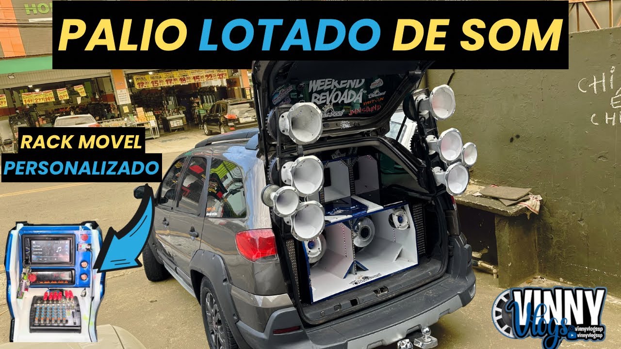 PALIO WEEKEND LOTADA DE SOM/ VEJA ESSE PROJETO DO FIAT PALIO COM PAREDÃO DE SOM/ GRAVES DE 15/ FORTE