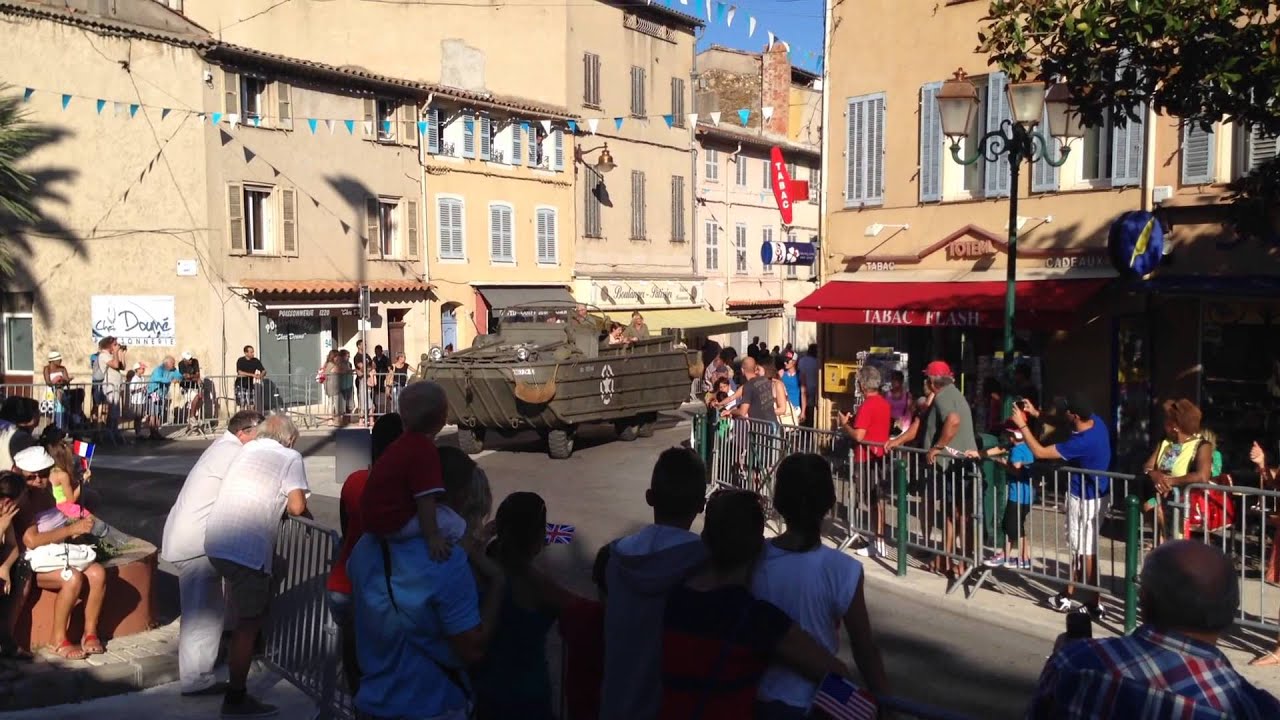 French Parade in Cogolin France honoring US and British Soldiers
