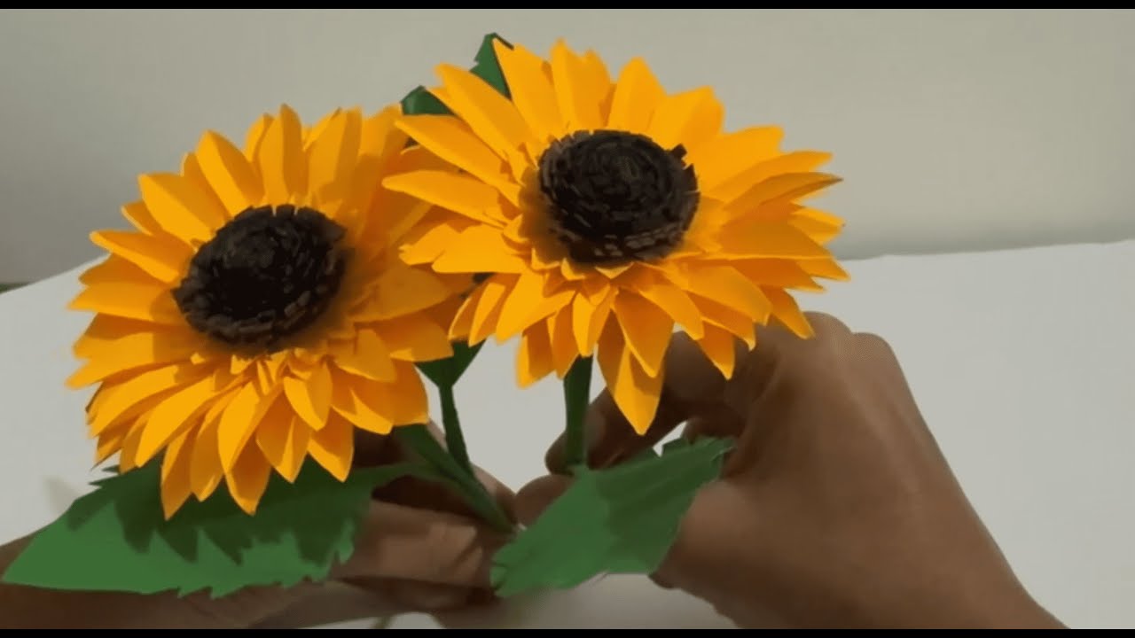 🌻Paper Sunflower Making Step-by-Step | DIY Flower Decoration