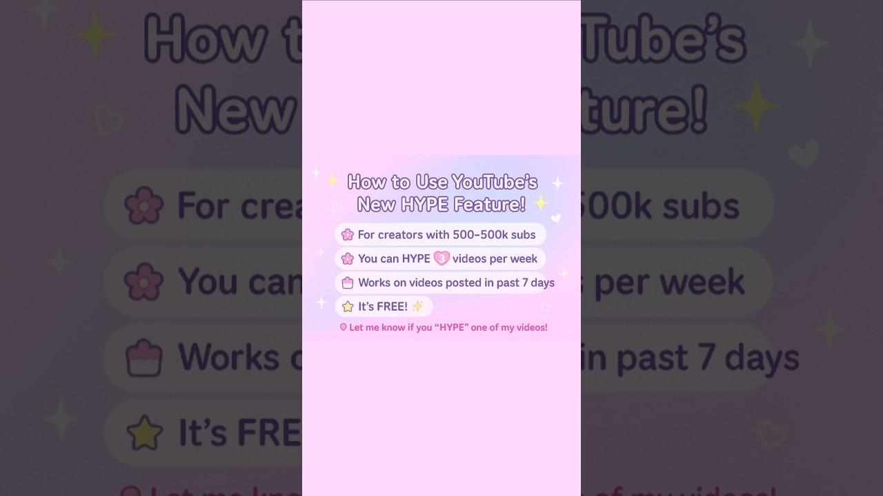 ✨ How to Use YouTube&rsquo;s New HYPE Feature! ✨