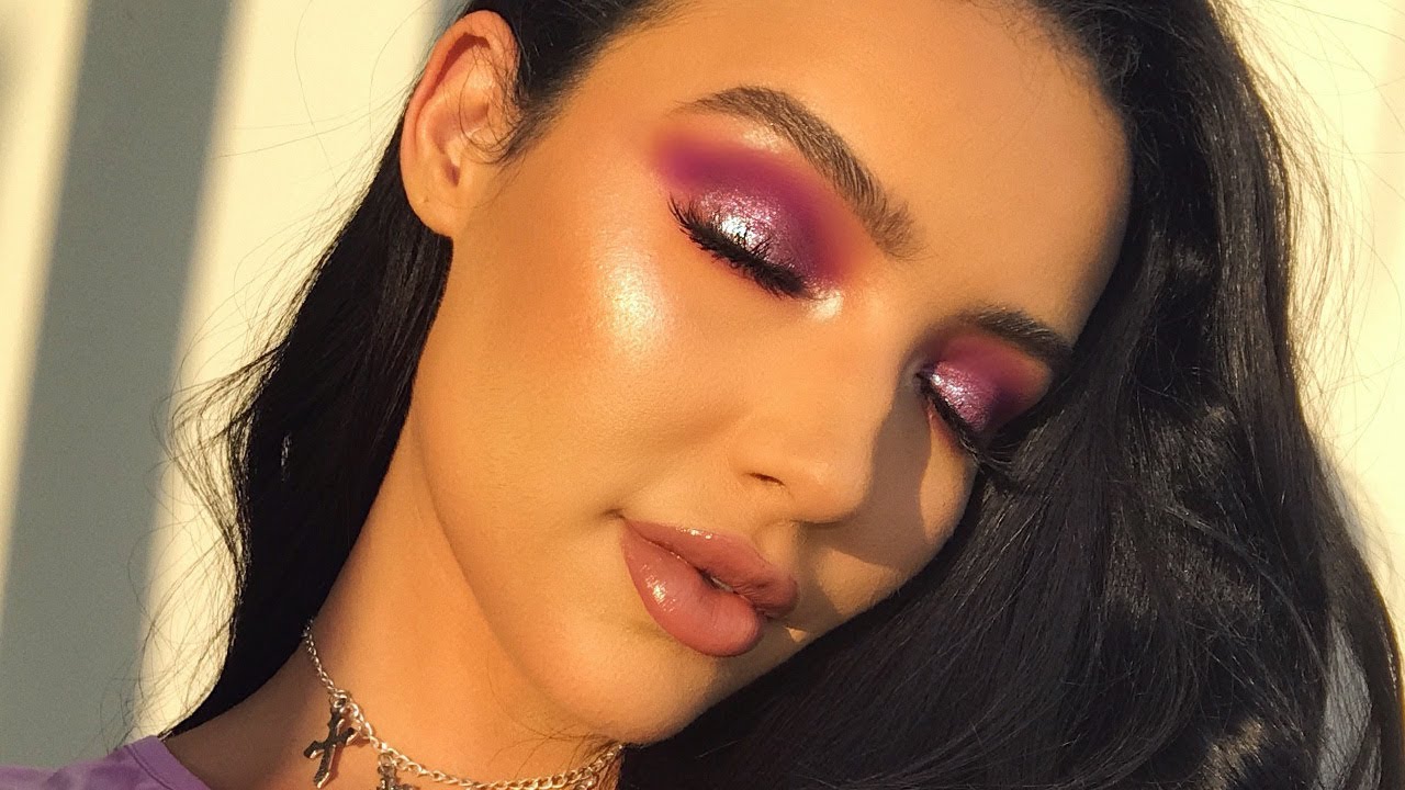 Purple Glitter Makeup + Q&A | AMANDA ENSING
