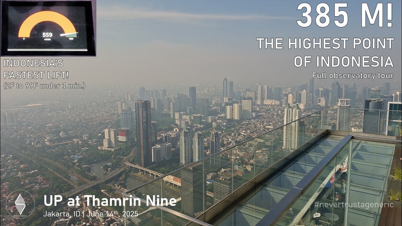 UP at Thamrin Nine, Jakarta: 385M High, FASTEST Elevators, WILDEST View — Full Tour!