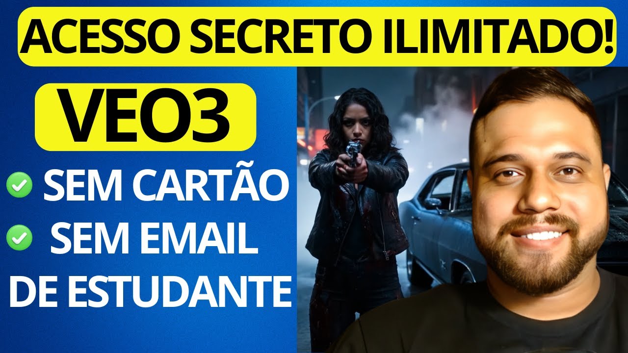 Acesso GRATUITO e ILIMITADO ao Google VEO 3 (sem cartão de crédito, sem e-mail de estudante)