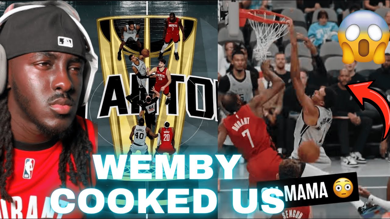 WEMBY RUINED MY NIGHT.. Spurs Vs Rockets Highlights Reaction