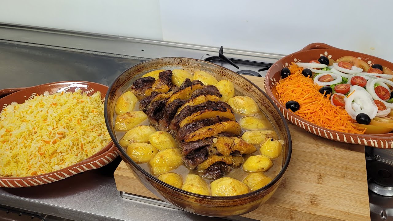 Vitela Assada no Forno com Ananás