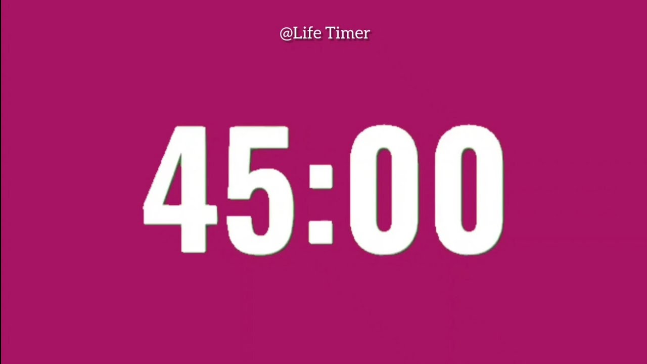 45 Minutes Countdown Timer 🔔 | Focus, Study & Work Session 