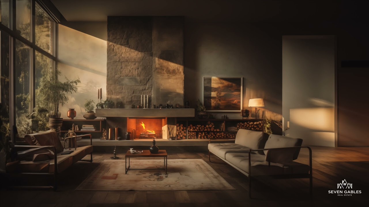 Relaxing Fall Music Mix | Cozy Living Room Jazz with Fireplace & Afternoon Sunlight 🎶