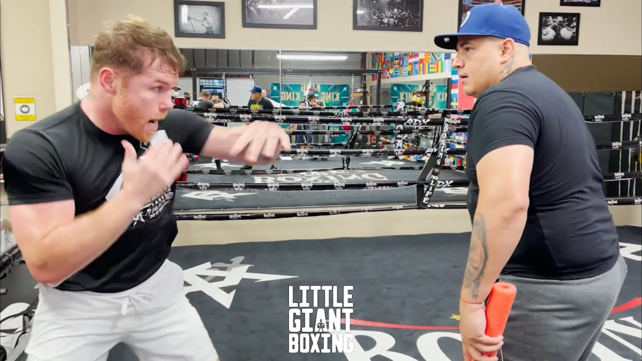 CANELO TRAINING TO KNOCK OUT CALEB PLANT SAVAGELY DRILLING COMBINATIONS AND COUNTER ATTACKS