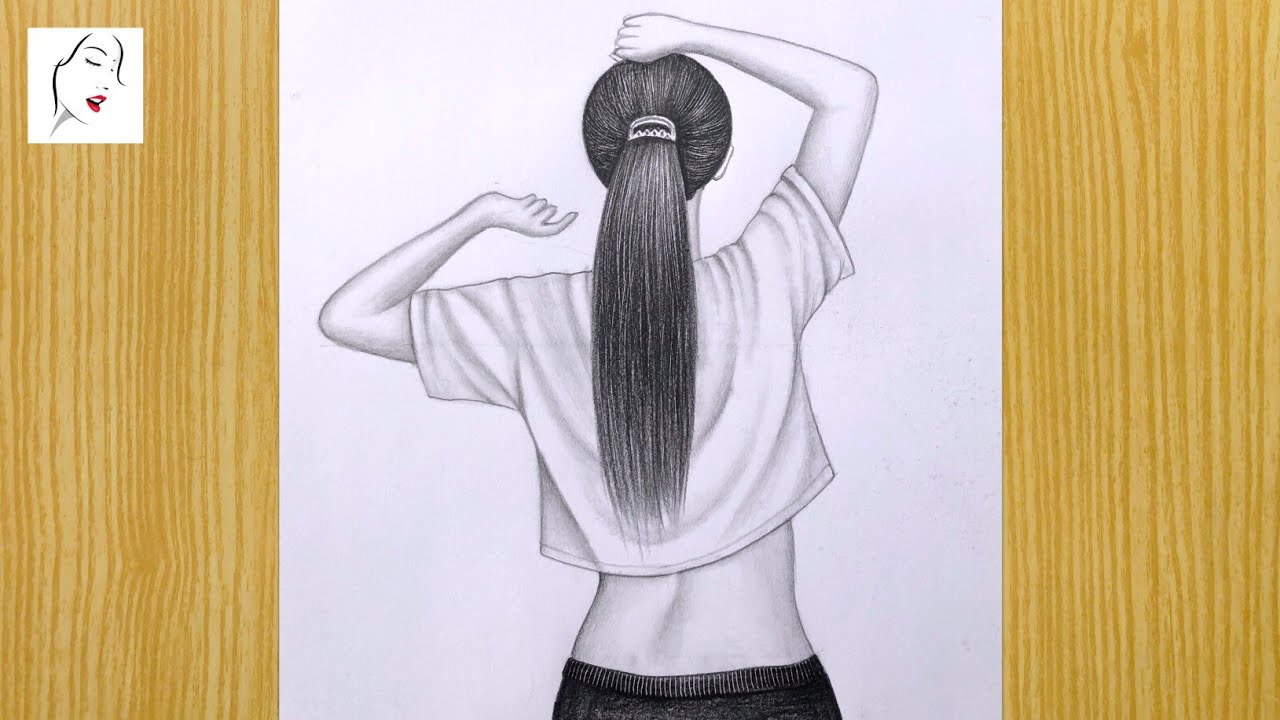How to draw a Beautiful Girl Hairstyle Drawing | Girl Drawing | Pencil Drawing | The Crazy Sketcher