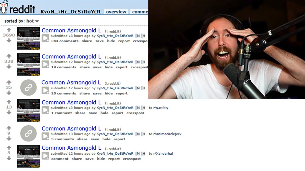 Mentally Ill Redditors Attack Asmongold For No Reason