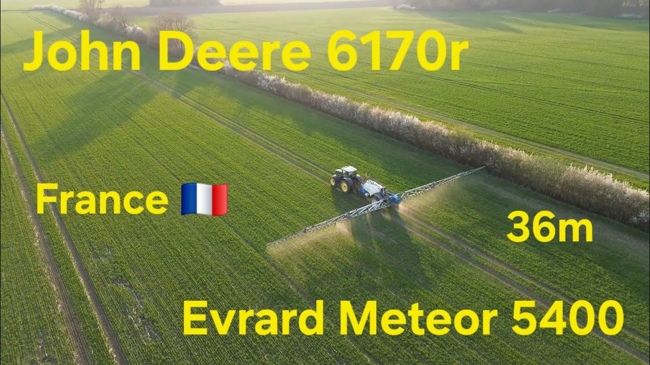 John Deere 6170r et Evrard Meteor
