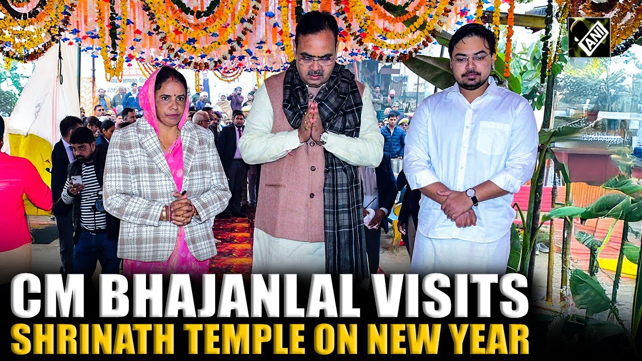 Rajasthan CM Bhajanlal Sharma visits & offers prayers at Shrinath Temple on New Year