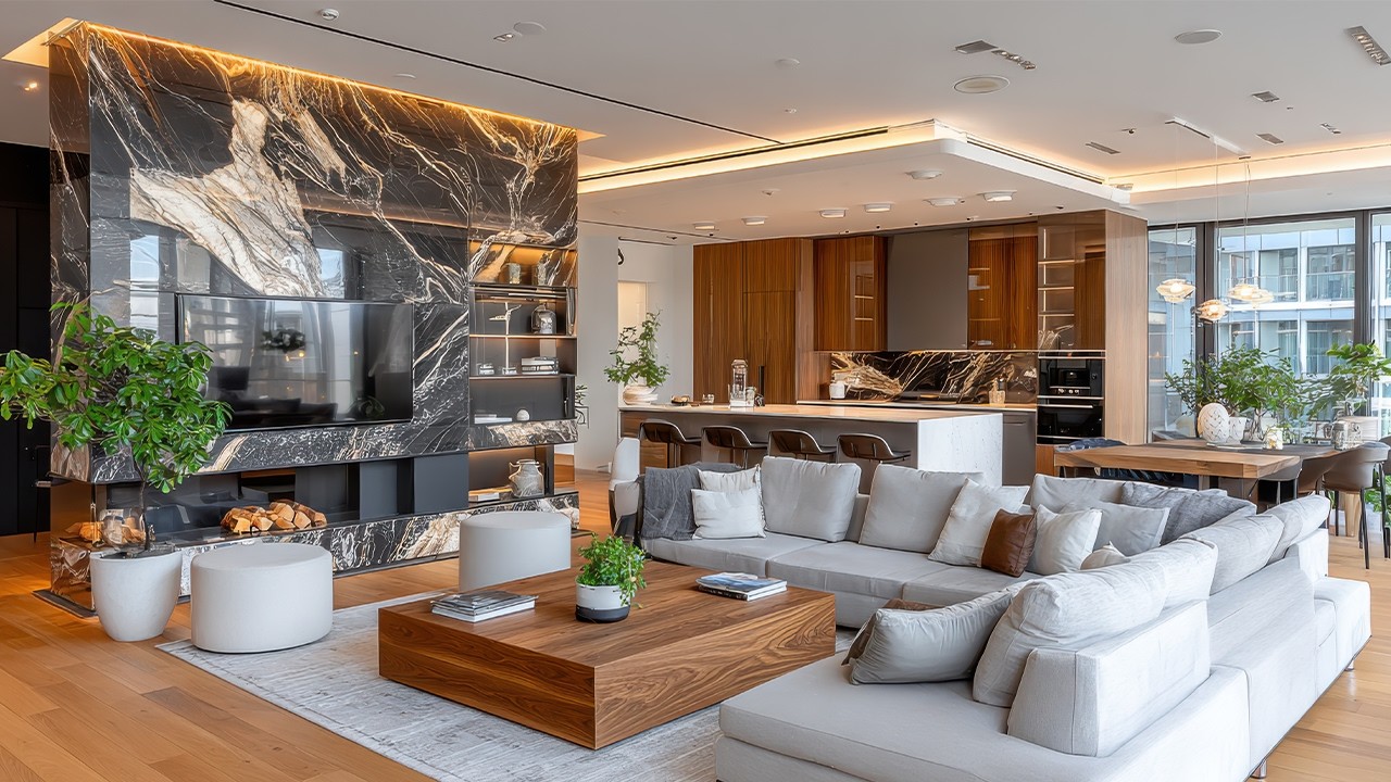 2026 Open Plan Interior: Maximizing Layout Between Kitchen, Dining & Living Room