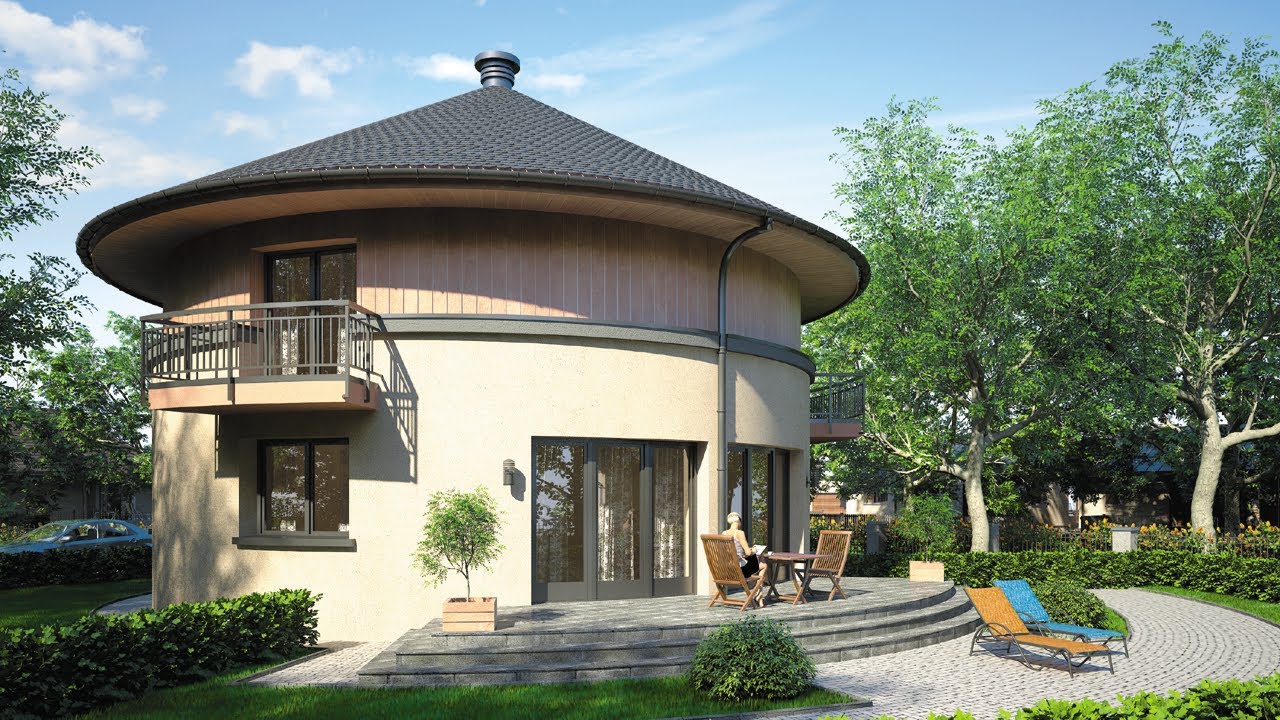 Projekt okrągłego domu ORBIS Pracownia Projektowa Studio Atrium